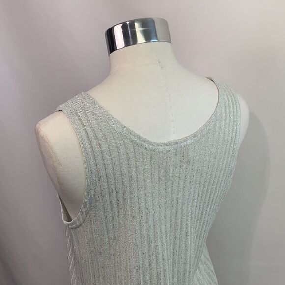 CACHE silver shimmer knit shell - Picture 6 of 7